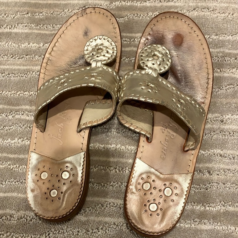 Jack Rogers Sandals In Platinum
